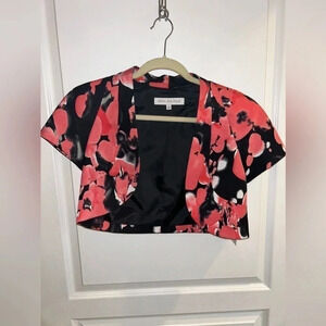 Nipon Boutique NWT Black and Red Flower Bolero. Size 4